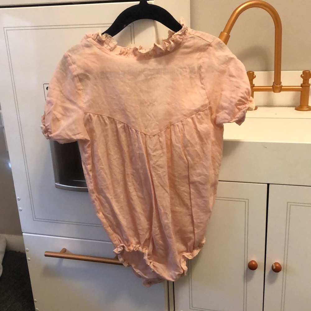Bebe organic light pink romper 24m